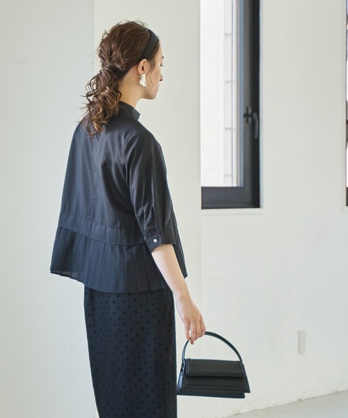 WHYTO ブラウス シャツ 「WHYTO. / ホワイト」Hem pleats blouse