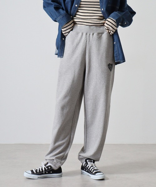 MODISH GAZE スウェットパンツ ジャージ 発泡プリント 裏毛