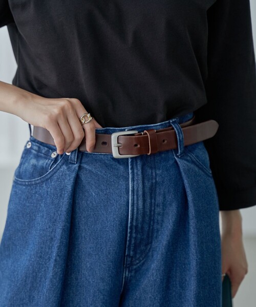 coen（コーエン） ベルト 栃木レザーベルト30mm レディース