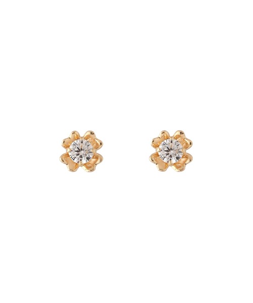ANEMONE（アネモネ） ピアス ジルコニアフラワーピアス「K10 