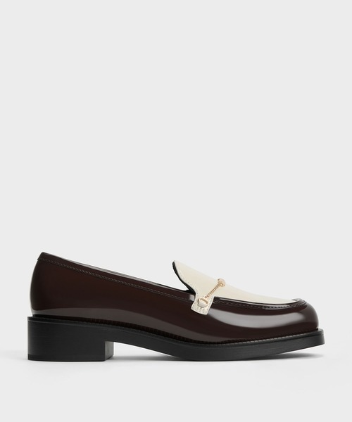CHARLES ＆ KEITH ローファー Lexie レクシー メタリック