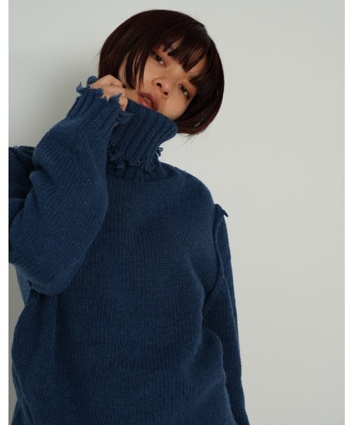 ニット damage high necked knit レディース