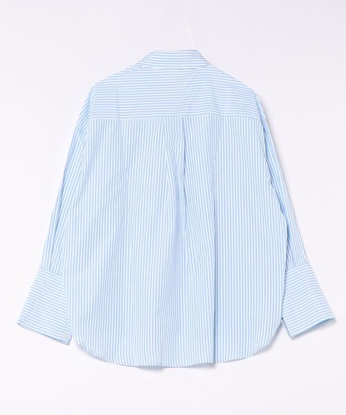 ブラウス シャツ 先染めストライプスリットスリーブシャツ レディース STYLEBLOCK ブラウス シャツ 先染めストライプスリットスリーブ