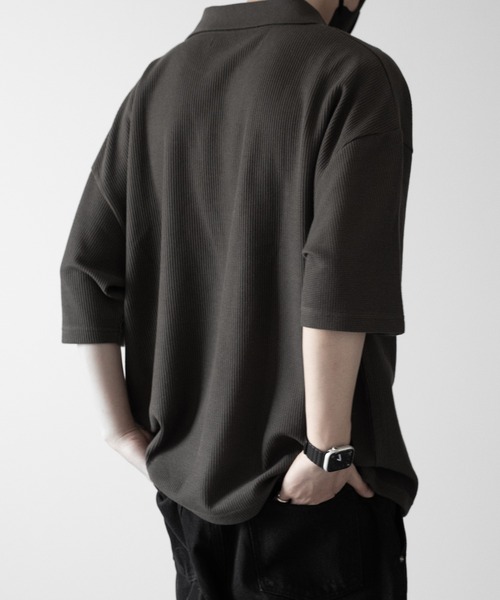 RUUBON ポロシャツ 「RUUBON」waffle skipper polo shirt / ワッフル