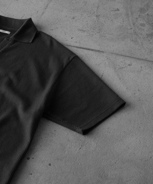 RUUBON ポロシャツ 半袖 「RUUBON」waffle skipper polo shirt