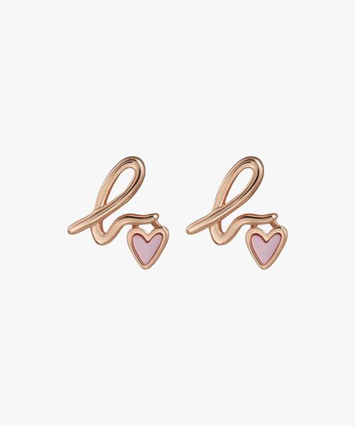 agnes b. ピアス ”b.” ロゴ ハート スタッズ ”b. Loved