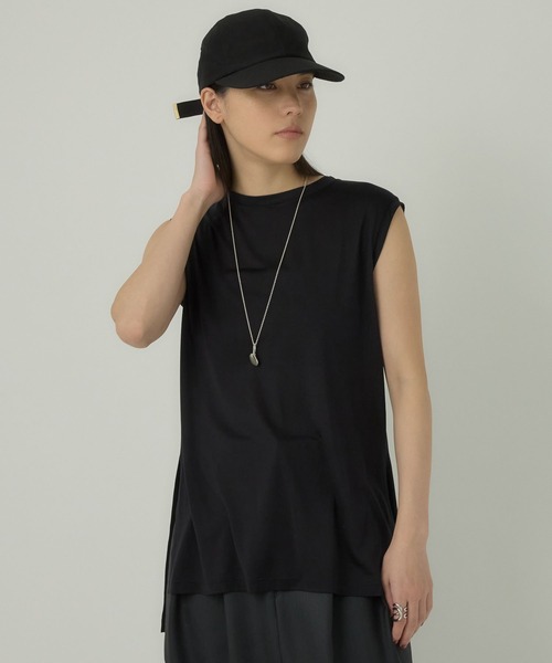 tシャツ Chaos(カオス)/「新色登場」シルクフレーズノースリーブTシャツ レディース Chaos tシャツ Chaos(カオス)/「新色登場」シルクフレーズ