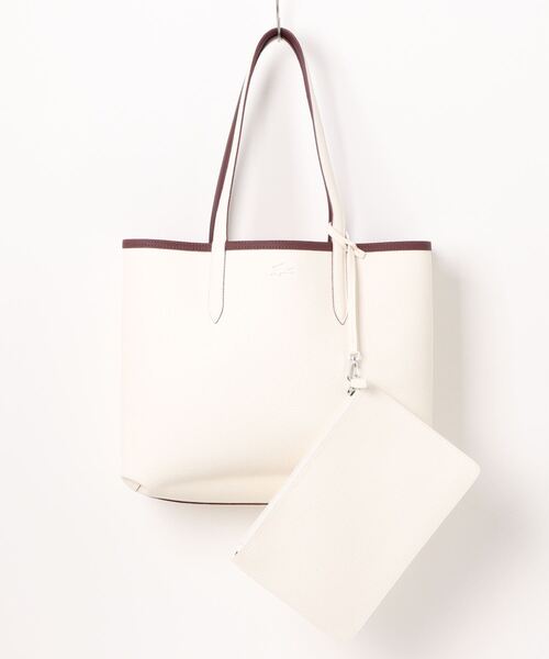 代引きでの配送も承っております。ラコステ ホワイト　トートバッグ ラコステ LACOSTE NF2037 A56 L.12.12 CONCEPT スモールサイズ トート