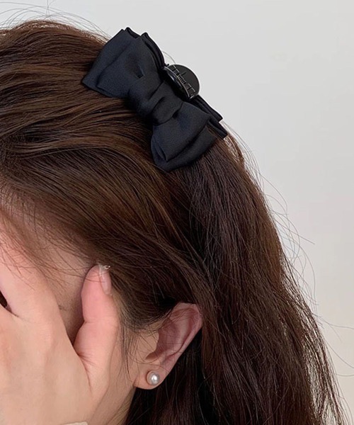 ヘアクリップ サテン ミニリボンクリップ 2個セット : ZOZOTOWN