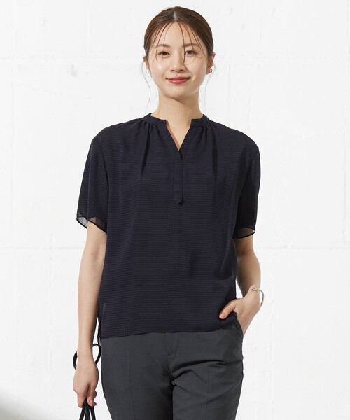 tシャツ 「速乾」サッカーチェック カットソー レディース tシャツ 「速乾」サッカーチェック カットソー レディース