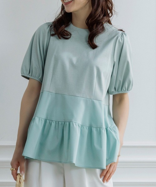 Sono tシャツ 「SONO/ソーノ」ペプラムフレアハイブリットプル