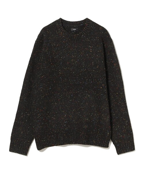BEAMS セーター ニット 3ゲージ カラーネップ クルーネック 24FW 