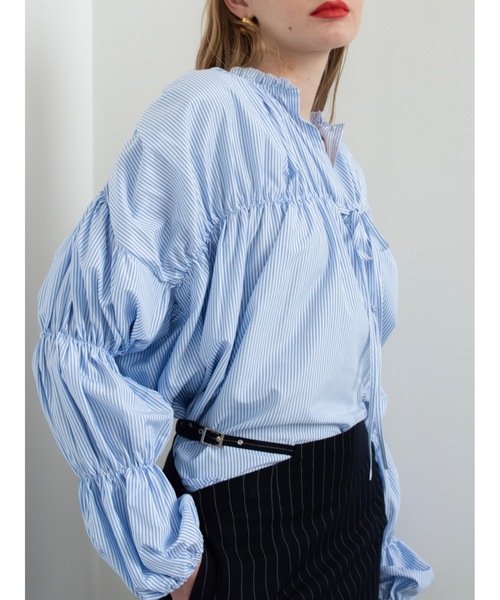 Katrin TOKYO ブラウス シャツ stripe triple shirring blouse