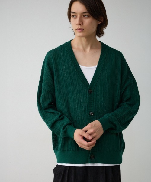 AZUL BY MOUSSY カーディガン クロシェフラワーニットカーディガン