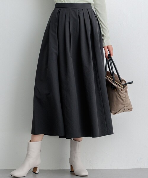 23区　タフタスカート 23区 スカート 「撥水加工/洗える」ハイマルチタフタ タックス