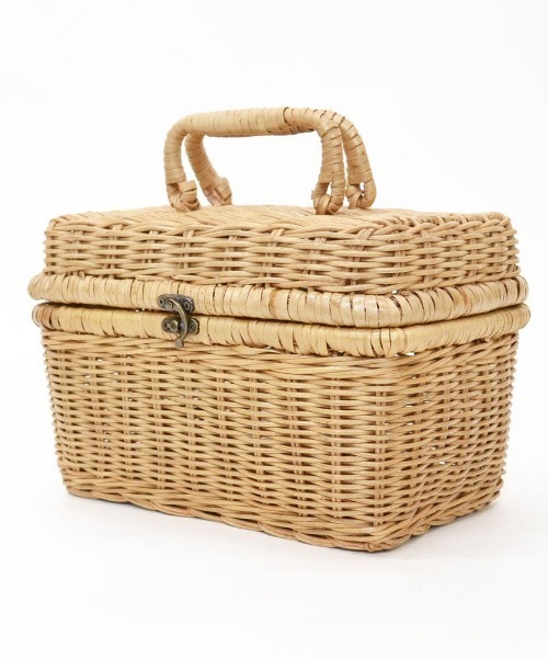 HIAND ラタンカゴバッグ　美品 ラタンカゴバッグ（四角 x ラタン） | nusantara （ヌサンタラ