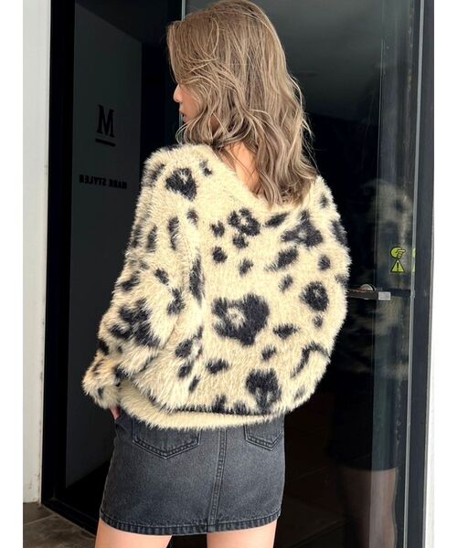 GYDA ニット セーター レオパードショートシャギーニット