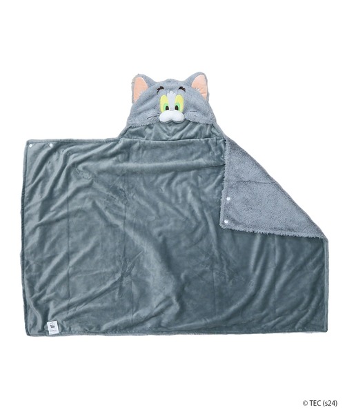 ブランケット 「公式」トムとジェリー フード付きブランケット トム