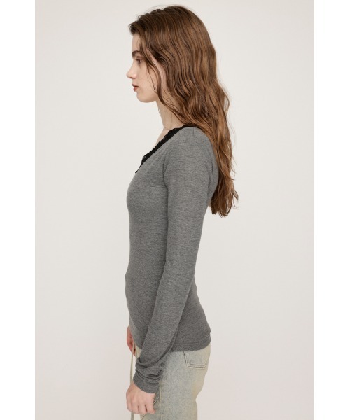 トップス Yilon LACE DOCKING TEE SLY tシャツ LACE DOCKING V/N TOPS レース ドッキン