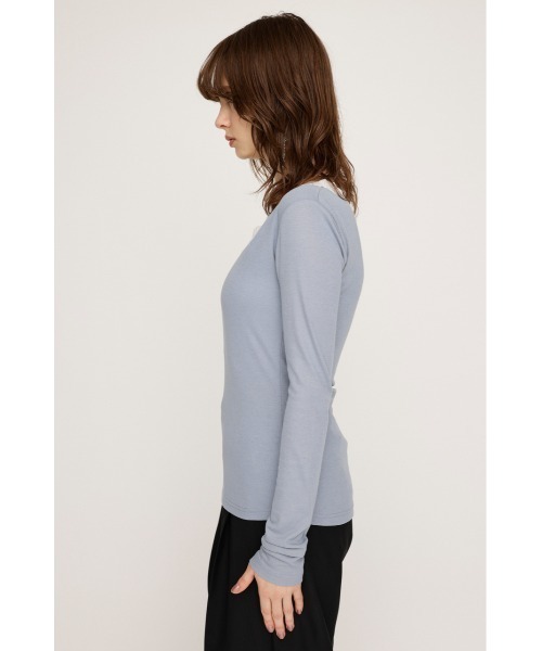 SLY tシャツ LACE DOCKING V/N TOPS レース ドッキン