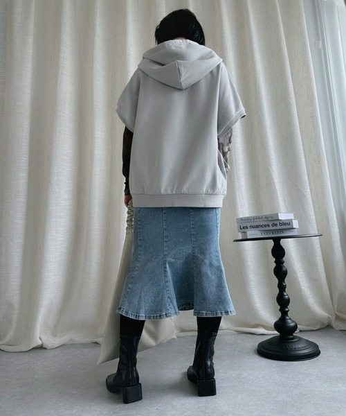 パーカー -original-ユニセックス刺繍A文字パーカー レディース
