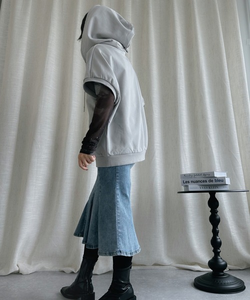 パーカー -original-ユニセックス刺繍A文字パーカー レディース