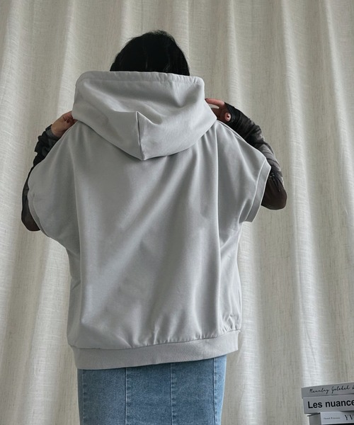 パーカー -original-ユニセックス刺繍A文字パーカー レディース