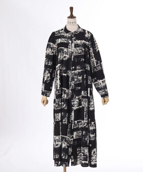 axes femme ワンピース 長袖柄ワンピース : ZOZOTOWN Yahoo!店