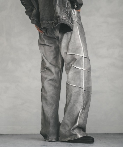 Shoowtime ジーンズ All over painting design denim pants