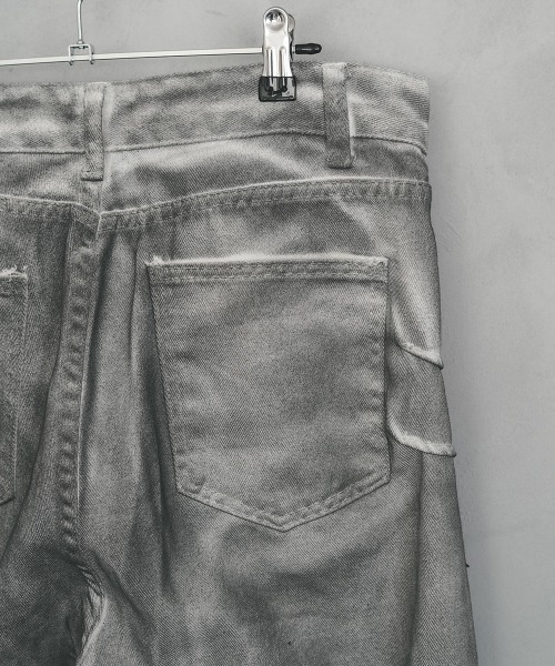 LOHEN ローヘン　デニムパンツ　denim pants　36 LOHEN ローヘン 23SS ランダムタック ハイウエスト デニムパンツ