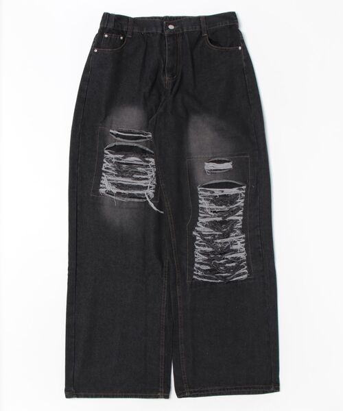 超特大】アイスバーグ ビンテージダメージワイドデニム グランジ