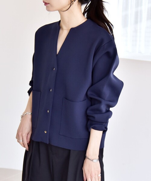 quaranciel ジャケット ノーカラージャケット quaranciel:「手洗い可能