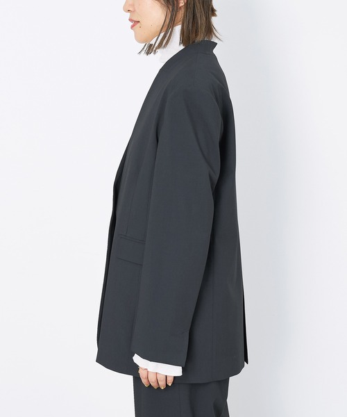 値下げ　MICA&DEAL新品　ノーカラージャケット MICA&DEAL ジャケット ノーカラージャケット ノーカラー