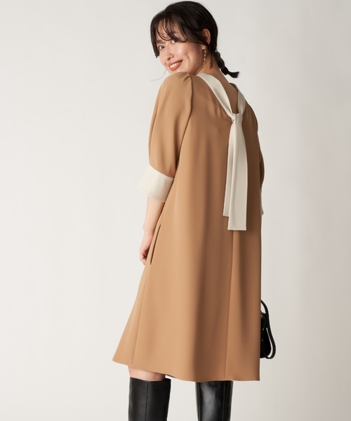 CELFORD ベージュ 半袖 ロングワンピース CELFORD 「CELFORD」 半袖ワンピース 36 ベージュ レディース