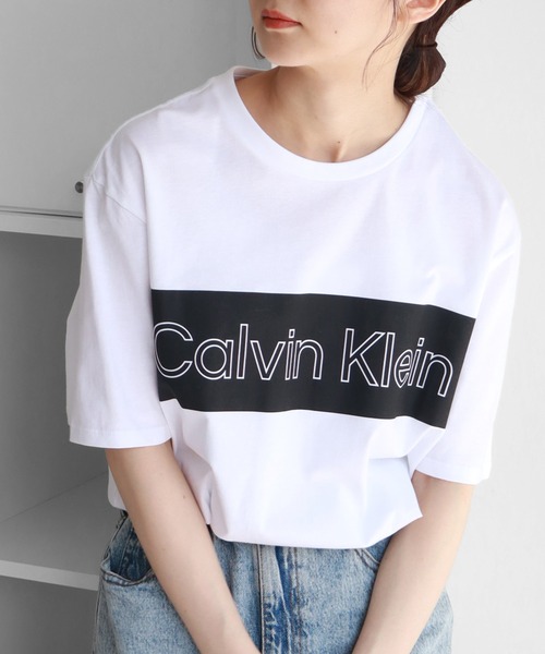 tシャツ 「 /カルバンクライン」CLASSIC LOGO TEE/ CK クラシックロゴ クルーネック 半袖Tシャツ レディー Calvin Klein tシャツ 「Calvin Klein/カルバンクライン