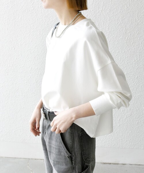 SHIPS any tシャツ any:「洗濯機可能」インレイ ロングスリーブ