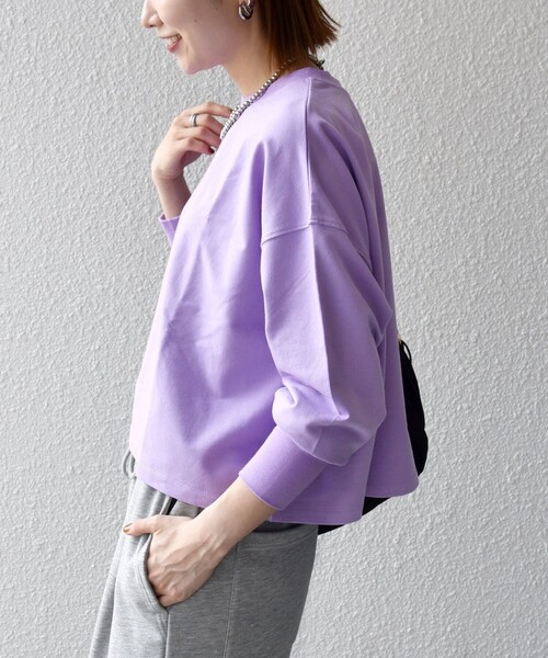 SHIPS any tシャツ 「洗濯機可能」インレイ ロングスリーブ コンパクト