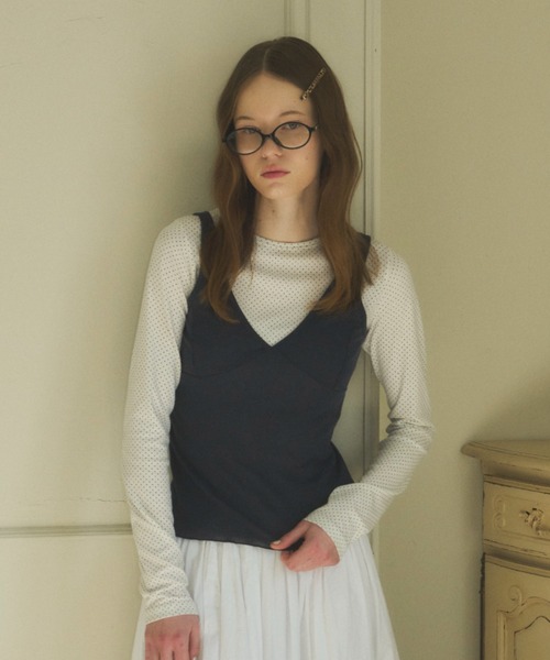 GIUNON tシャツ mini dot long t-shirt / ミニドットロンT レディース