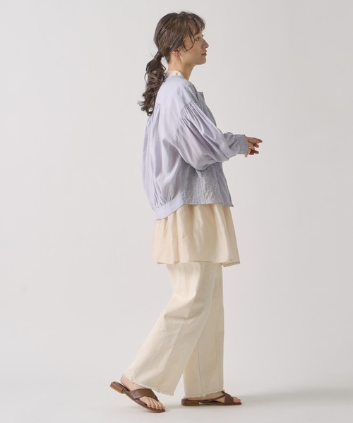 KELEN×HEELANDTOE ケレン シアージップアップブルゾン ホワイト KELEN×HEELANDTOE ケレン シアージップアップブルゾン ホワイト