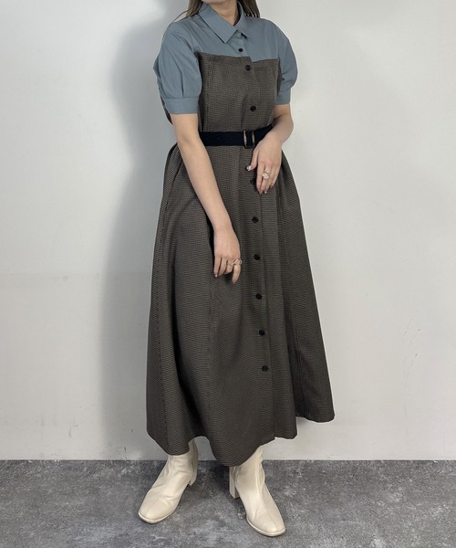 ワンピース Tostalgic clothing 新品未使用 Tostalgic Clothing スクエアボタンドレスワンピース