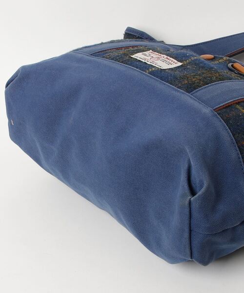 「Relate」 チェック柄トートバッグ「HARRIS TWEEDコラボ」 - ブルー レディース_画像3