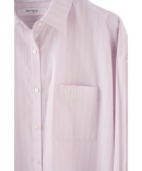 Her lip to ブラウス シャツ Day-To-Day Stripe Shirt