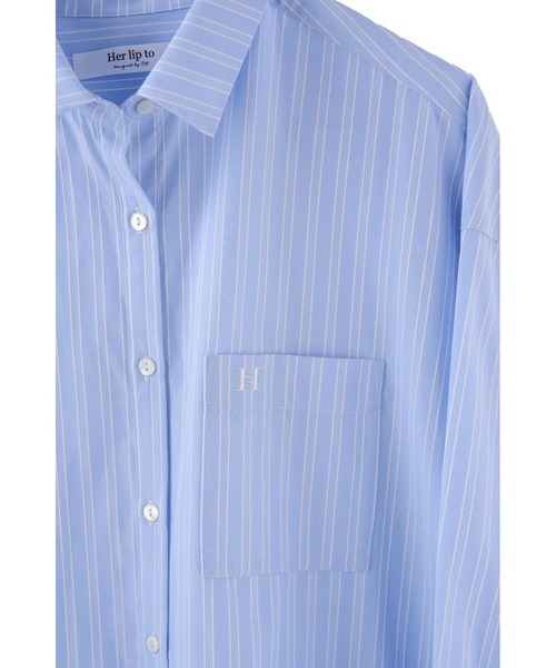 ブラウス シャツ LONDON STRIPED SHIRT レディース Her lip to ブラウス シャツ Day-To-Day Stripe Shirt