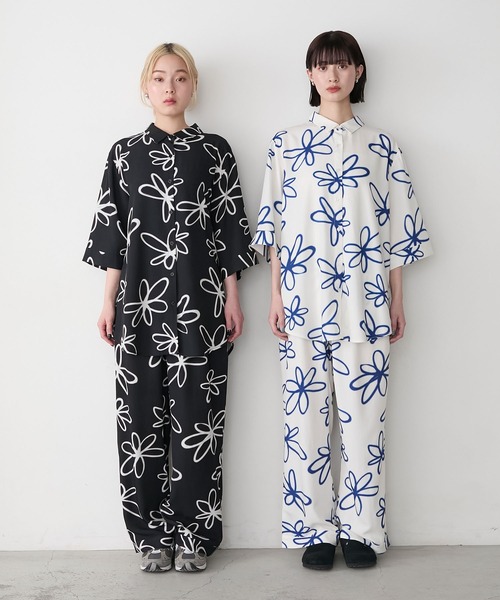 ルームウェアまとめて forksy. パジャマ ルームウェア 「forksy.」フラワーモチーフ