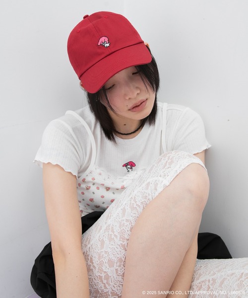 帽子 melody sanrio（サンリオ） キャップ 帽子 「My Melody × forksy.」ワン