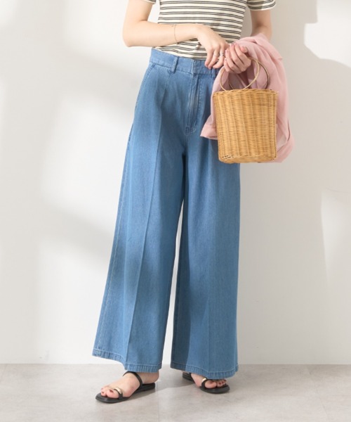   Jeans ワイドデニム ライトブルー レディース リアルスタイル REAL STYLE デニムパンツ レディース ゆったり