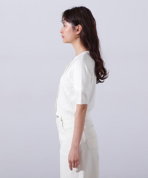 N.Natural Beauty Basic カーディガン スパンコールショート