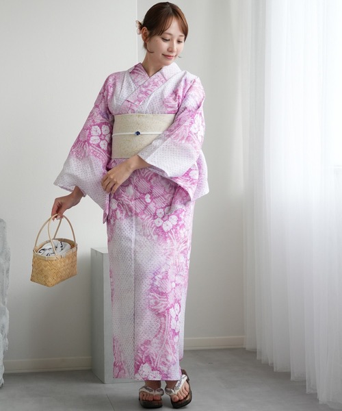 ¨̮⃝ 身丈150 白い花 絞り浴衣 有松絞り yukata ̮⃝ 身丈158 蜘蛛絞り 亀甲文 絞り浴衣 有松絞り 有松絞り