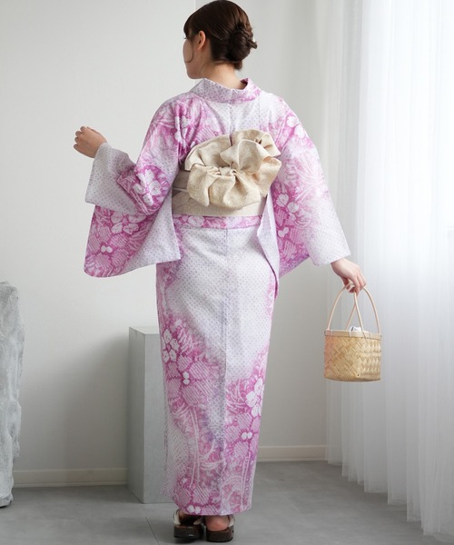 浴衣　帯セット　可愛い　オシャレ　utatane 華やか　オシャレ　ピンク 浴衣 帯セット 可愛い オシャレ utatane 華やか オシャレ ピンク