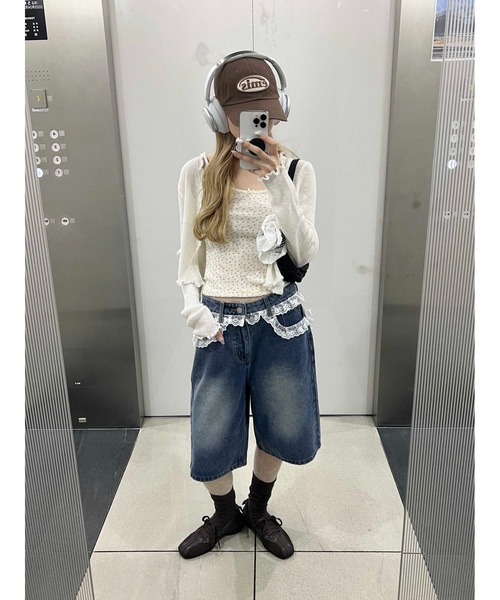 WC パンツ レースデザインハーフパンツ レディース : ZOZOTOWN